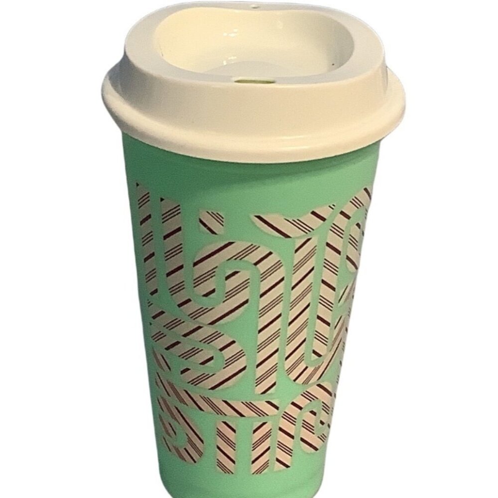 Starbucks Cup Mint Green 2013 Travel Tumbler With Lid 16oz Reusable Plastic